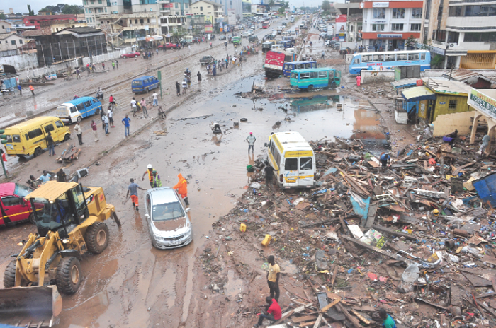Some flooded areas in the city in the aftermath of the disaster June 3 flood